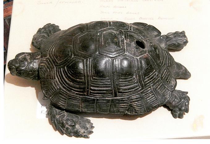 The bronze model of the favoured tortoise attributed to Baron Marochetti