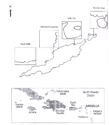 Map showing Anguilla